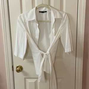 Lafayette 148 New York white blouse